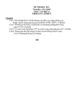 Đề thi học kì 1 năm học  2014-2015 môn  lịch sử 8 thời gian 45 phút